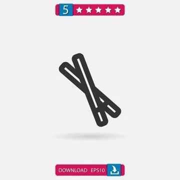 Chopsticks vector icon Illustrazione stock