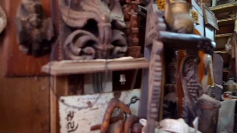 Chor Bazaar - Antique Indian Thieves Market  MUMBAI, Maharashtra, INDIA. Stock Footage 74613598