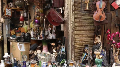 Chor Bazaar, Mumbai, India Stock Footage 33340207