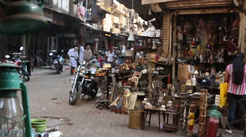 Chor Bazaar, Mumbai, India Stock Footage 33341046