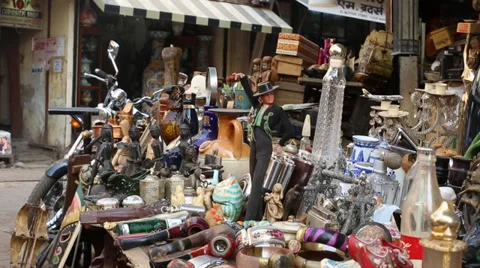 Chor Bazaar, Mumbai, India Stock Footage 33444708