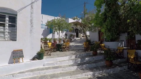 Chora in Amorgos island, Greece Stock Footage 80667154