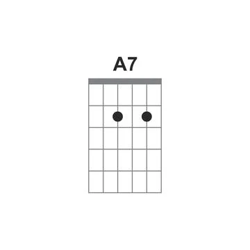 Chords icon A7 스톡 일러스트