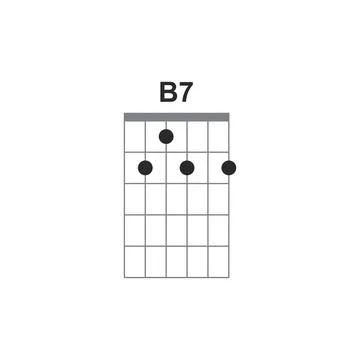 Chords icon B7 Stock Illustration