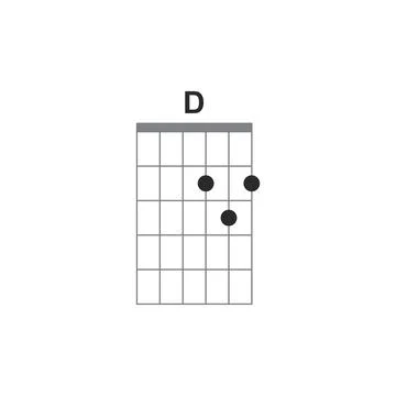 Chords icon D 스톡 일러스트