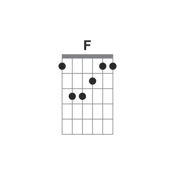 Chords icon F Stock Illustration