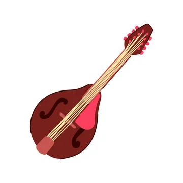 Chords mandolin cartoon vector illustration Stock Illustration