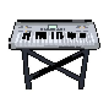 Chords piano pixel art vector illustration Stock Illustration