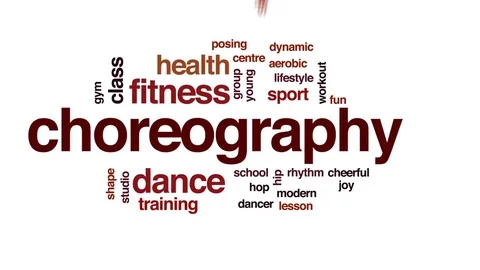 Choreography animated word cloud, text design animation. Stock Footage 78709184