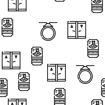 Choreography Dance Vector Seamless Pattern 스톡 일러스트