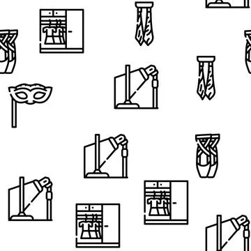 Choreography Dance Vector Seamless Pattern Stockillustratie