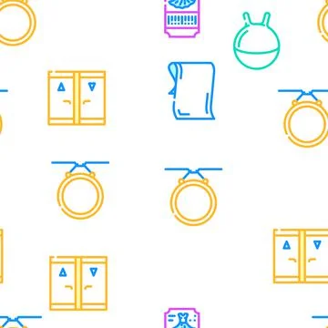 Choreography Dance Vector Seamless Pattern Stock Illustration