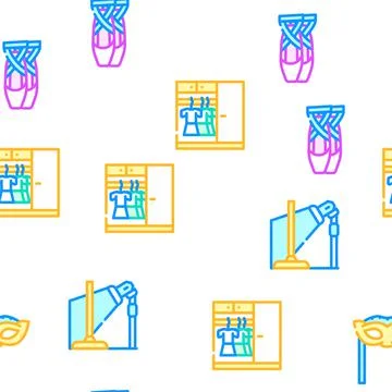Choreography Dance Vector Seamless Pattern Stockillustratie