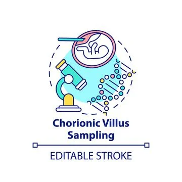 Chorionic villus sampling concept icon Stock Illustration