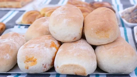 Chorizo with bread, typical snack in Asturias Video stock 208230227