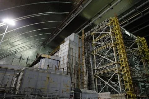 Chornobyl Nuclear Power Station New Safe Confinement Stock Photos