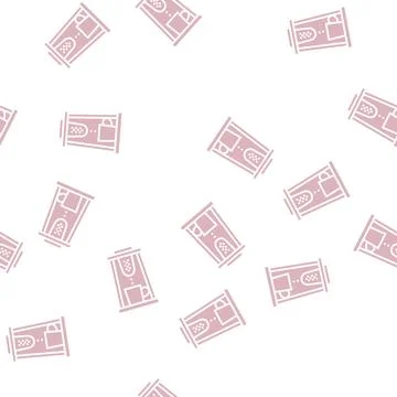Chorreador coffee glyph seamless pattern Stock Illustration