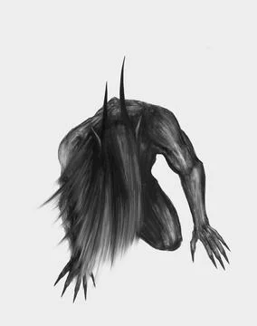 Chort - demon in Slavic mythology Stock Illustration