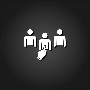 Chosen one icon flat Stock Illustration