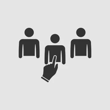 Chosen one icon flat Stock Illustration