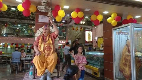 Chotiwala Restaurent in Rishikesh Stock Photos