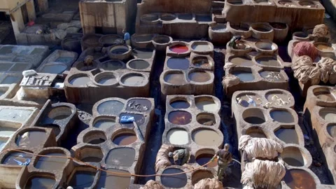 Chouara Tannery Stock Footage 266934135