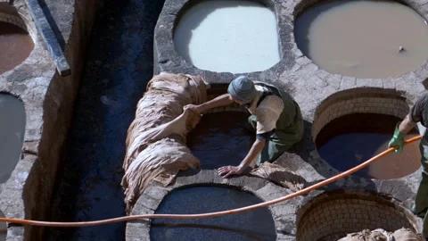 Chouara Tannery Stock Footage 266934158