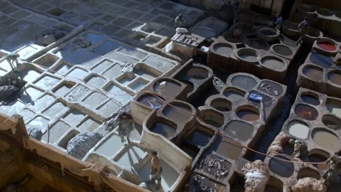 Chouara Tannery Stock Footage 266934602