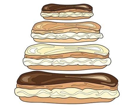 Choux buns Stock Illustration