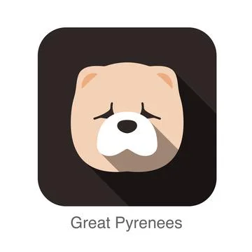 Chow chow face flat icon, dog series Stock Illustration