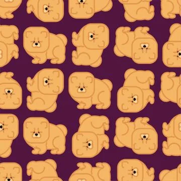 Chow Chow pattern seamless. Dog for China. Pet Vector background Illustrazione stock