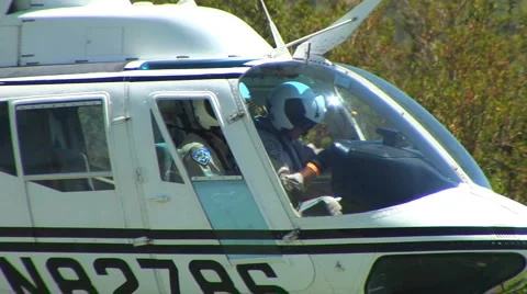 CHP Helocopter Take Off -Sizes Stock-Footage 2923777