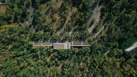 Chrenobyl pripyat ghost town drone footage Stockbeeldmateriaal 172334149