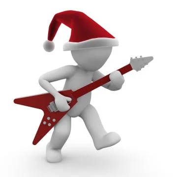 Chrimas-guitar Stock Illustration