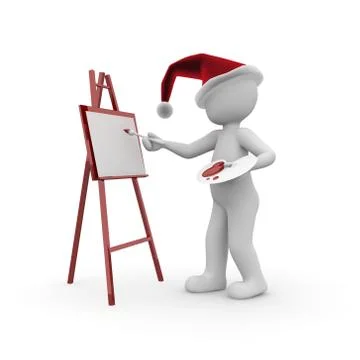 Chrimas-painter Stock Illustration