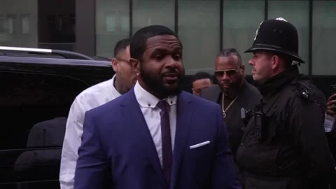 Chris Brown arrives for bail hearing Stock Footage 320064072