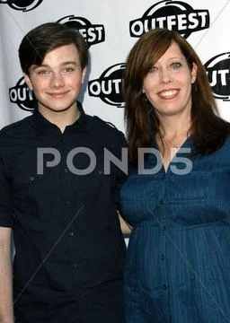 Chris Colfer, Outfest Executive Director Kristen Schaffer.27Th Annual Los Ang