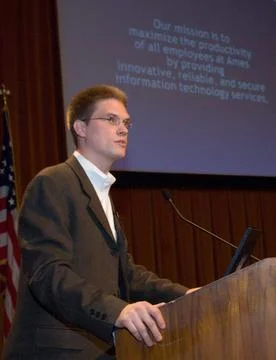 Chris Kemp introduces the New Code-I (information Technology Directorate) ... Stock-Fotos