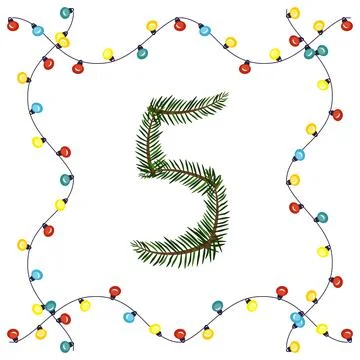 Chriscmas tree number five Stock Illustration