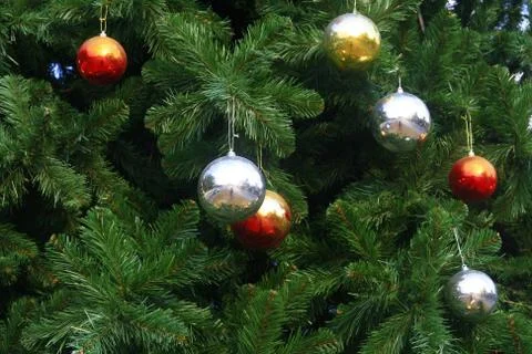 Chrismas balls background Foto stock