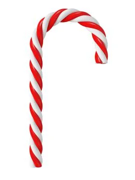 Chrismas candy cane isolated on white Stock Illustration