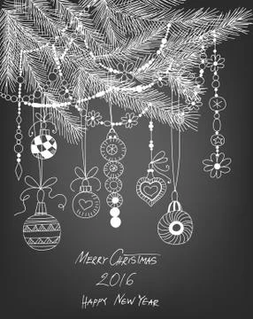 Chrismas card Stock Illustration