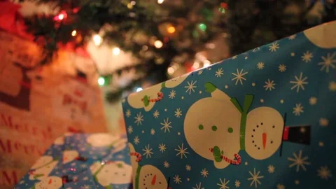 Chrismas presents under tree Stock Footage 71477970