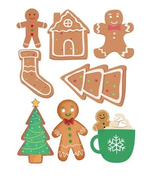 Chrismast ginger cake Stock Illustration