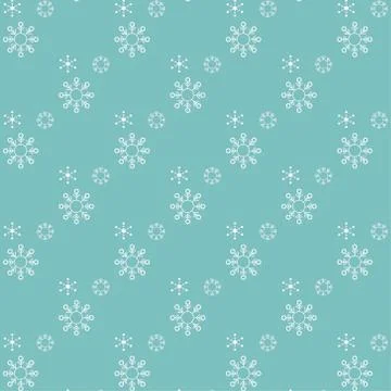 Chrismtas pattern of snow flakes Stock Illustration