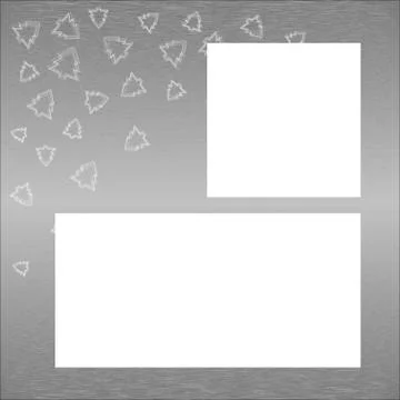 Chrisstmas frame with metallic textureand new year tree Stock Illustration