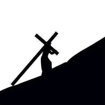 Christ and the cross. Stock Illustration