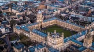 Christ Church Cathedral, Oxford, By Drone Stock Footage