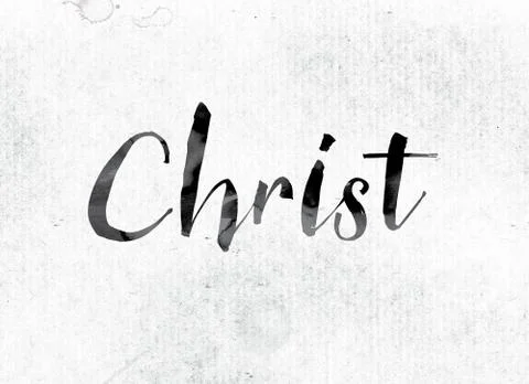 Christ Concept Painted in Ink Stock Illustration