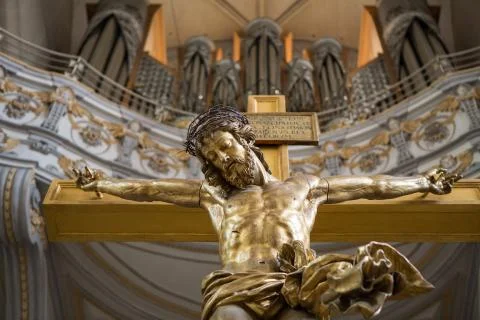 The Christ on cross Foto stock